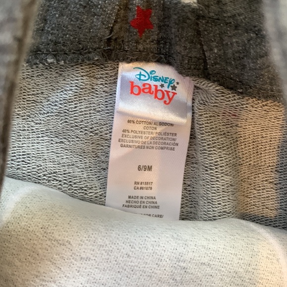 Disney Baby 6-9M Gray Overalls Shorts EUC - Picture 5 of 7